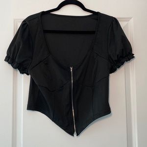 LEAVES TODAY-MAKE OFFER: SHEIN Zip Crop Top